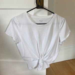 Madewell crop knot tee